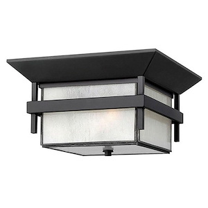 Harbor - 2 Light Medium Outdoor Flush Mount in Transitional-Craftsman-Coastal Style - 12.25 Inches Wide by 7 Inches High