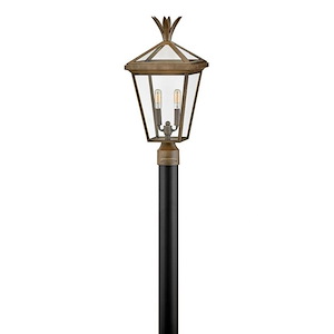 Palma - 2 Light Outdoor Large Post Top or Pier Mount Lantern In Transitional Style-21.5 Inches Tall and 10 Inches Wide