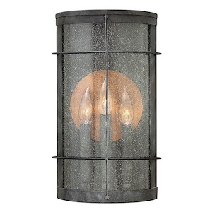 Newport - Three Light Outdoor Wall Sconce in Traditional-Coastal Style - 9 Inches Wide by 16 Inches High