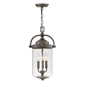 Willoughby - Three Light Outdoor Large Hanging Lantern in Traditional Style made with Coastal Elements for Coastal Environments - 1333470