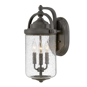 Willoughby - Three Light Outdoor Large Wall Lantern in Traditional Style - 10 Inches Wide by 18.75 Inches High - 1333471