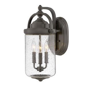 Willoughby - Three Light Outdoor Large Wall Lantern in Traditional Style - 10 Inches Wide by 18.75 Inches High - 1333471