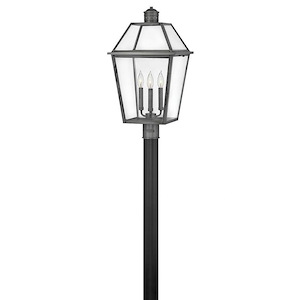 Nouvelle - Three Light Outdoor Medium Post Mount in Traditional Style - 13 Inches Wide by 25 Inches High