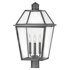 Nouvelle - Three Light Outdoor Medium Post Mount in Traditional Style - 13 Inches Wide by 25 Inches High - 1267390