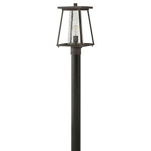 Burke - One Light Outdoor Post Top/ Pier Mount in Transitional-Craftsman Style - 9 Inches Wide by 16 Inches High