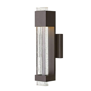 Glacier - 11.5W LED Small Outdoor Wall Lantern in Modern Style - 4.75 Inches Wide by 15.5 Inches High