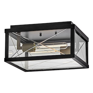 Monte - 16W 2 LED Small Outdoor Flush Mount-6.25 Inches Tall and 12 Inches Wide - 1320219