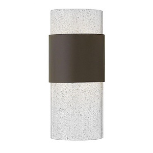 Horizon -16W 1 LED Small Outdoor Wall Mount in Modern Style - 5.25 Inches Wide by 12 Inches High