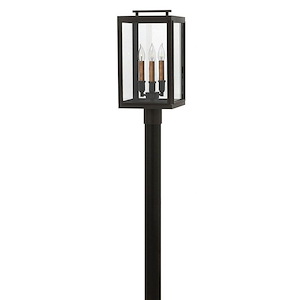 Sutcliffe - 3 Light Large Outdoor Post Top or Pier Mount Lantern in Traditional Style - 10 Inches Wide by 20 Inches High