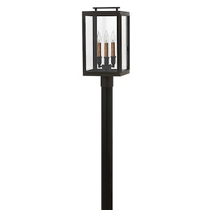 Sutcliffe - 3 Light Large Outdoor Post Top or Pier Mount Lantern in Traditional Style - 10 Inches Wide by 20 Inches High - 759172