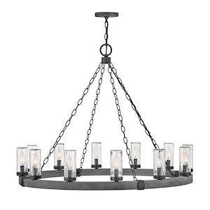 Sawyer - 12 Light Large Outdoor Hanging Lantern in Rustic Style - 38 Inches Wide by 28.5 Inches High - 875705