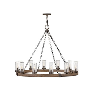 Sawyer - 12 Light Large Outdoor Hanging Lantern in Rustic Style - 38 Inches Wide by 28.5 Inches High - 875705