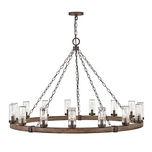 Sawyer - 15 Light Extra Large Outdoor Hanging Lantern in Rustic Style - 46 Inches Wide by 28.5 Inches High - 875706