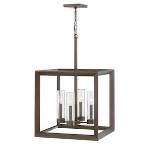 Rhodes - 4 Light Medium Outdoor Hanging Lantern in Craftsman-Industrial Style - 18.25 Inches Wide by 28.25 Inches High - 1024347