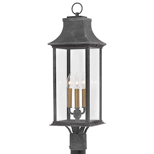 Adair - 3 Light Outdoor Post Top/Pier Mount in Traditional Style - 8.5 Inches Wide by 27.75 Inches High - 1024351