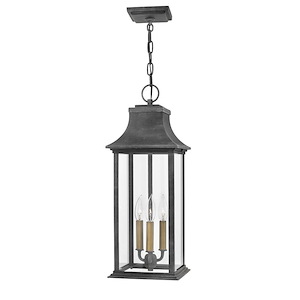 Adair - 3 Light Outdoor Hanging Lantern in Traditional Style - 8.5 Inches Wide by 23 Inches High