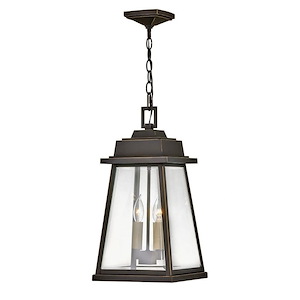 Bainbridge - Two Light Outdoor Hanging Lantern in Traditional Style - 10 Inches Wide by 20.25 Inches High