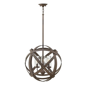 Carson - 3 Light Medium Outdoor Orb Hanging Lantern in Transitional-Industrial Style - 18.5 Inches Wide by 19 Inches High