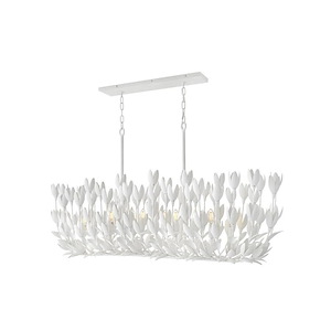 Flora - 50W 10 LED Linear Chandelier In Bohemian Style-27.75 Inches Tall and 60 Inches Wide - 1278131