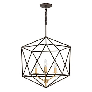 Astrid - 3 Light Medium Open Frame Chandelier in Transitional Style - 20 Inches Wide by 26.75 Inches High - 599992