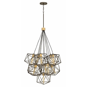 Astrid - 11 Light Multi-Tier Chandelier in Transitional Style - 33.5 Inches Wide by 42.75 Inches High