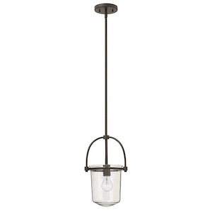 Clancy - 1 Light Small Pendant in Traditional-Transitional-Rustic Style - 10 Inches Wide by 15.5 Inches High - 759234