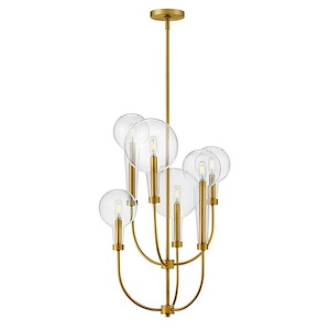 Alchemy - 30W 6 LED Medium Chandelier In Industrial Style-27.75 Inches Tall and 20 Inches Wide - 1278190