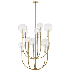 Alchemy - 50W 10 LED Medium Chandelier-40 Inches Tall and 30 Inches Wide