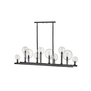 Alchemy - Ten Light Linear Chandelier in Transitional-Industrial Style - 48.25 Inches Wide by 17 Inches High - 1053808