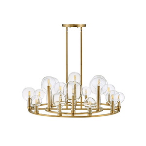 Alchemy - Fifteen Light Large Chandelier in Transitional-Industrial Style - 37.75 Inches Wide by 16.25 Inches High