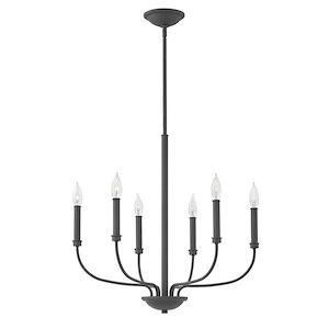 Alister - Six Light Chandelier in Traditional-Transitional Style - 24 Inches Wide by 24 Inches High