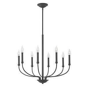 Alister - Eight Light Chandelier in Traditional-Transitional Style - 28 Inches Wide by 26 Inches High