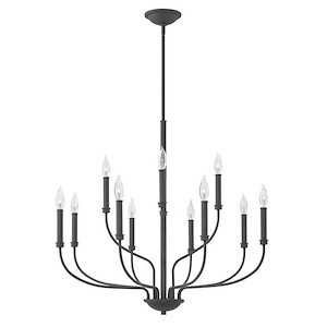 Alister - Twelve Light 2-Tier Chandelier in Traditional-Transitional Style - 32 Inches Wide by 29 Inches High - 1212720
