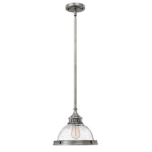 Amelia - 1 Light Small Pendant in Traditional-Industrial Style - 11.75 Inches Wide by 9 Inches High - 759242