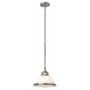 Amelia - 1 Light Small Pendant in Traditional-Industrial Style - 11.75 Inches Wide by 9 Inches High