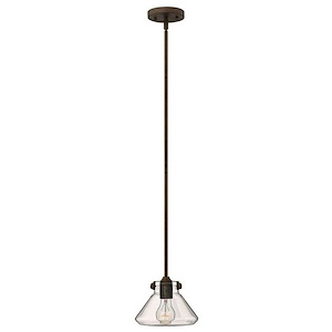 Congress - 1 Light Small Retro Pendant in Traditional Style - 8 Inches Wide by 7.25 Inches High