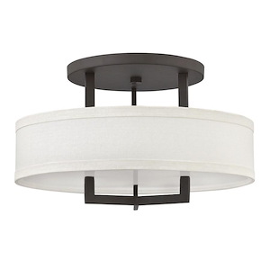 Hampton - 3 Light Medium Semi-Flush Mount in Transitional Style - 20 Inches Wide by 12 Inches High - 759253