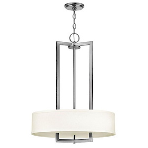 Hampton - 3 Light Small Drum Chandelier in Transitional Style - 20 Inches Wide by 26.5 Inches High