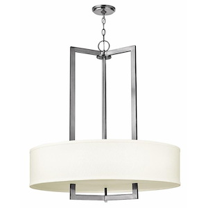 Hampton - 3 Light Large Drum Foyer in Transitional Style - 30 Inches Wide by 33 Inches High