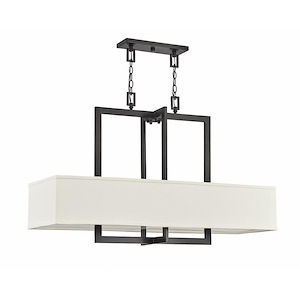 Hampton - 4 Light Linear Chandelier in Transitional Style - 42 Inches Wide by 26 Inches High - 820220