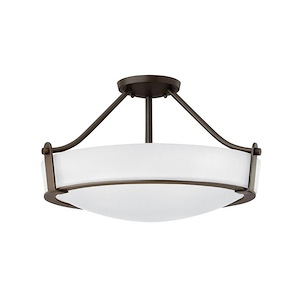Hathaway - 4 Light Large Semi-Flush Mount in Transitional Style - 20.75 Inches Wide by 12.25 Inches High