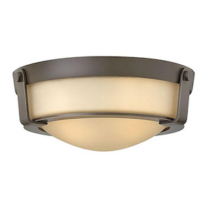 Hathaway - 2 Light Small Flush Mount in Transitional Style - 13 Inches Wide by 4.5 Inches High