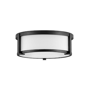 Lowell - 2 Light Medium Flush Mount in Transitional Style - 13.25 Inches Wide by 4.75 Inches High