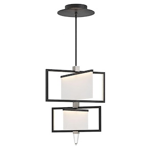 Folio - 66W 1 LED Large 2-Tier Chandelier in Modern Style - 25 Inches Wide by 29.25 Inches High