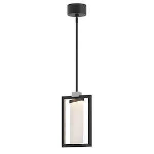 Folio - 18W 1 LED Small Pendant in Modern Style - 8 Inches Wide by 14 Inches High