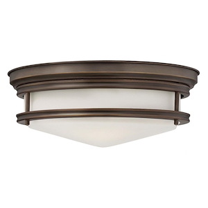 Hadley - 3 Light Large Flush Mount in Traditional-Transitional-Coastal Style - 14 Inches Wide by 5.5 Inches High