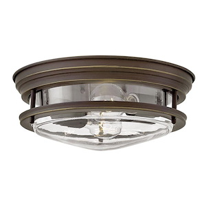 Hadley - 2 Light Medium Flush Mount in Traditional-Transitional-Coastal Style - 12 Inches Wide by 4.75 Inches High
