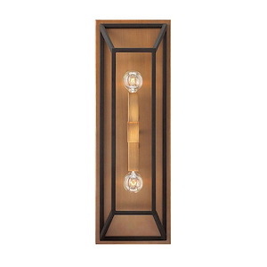 Fulton - 2 Light Wall Sconce in Transitional and Industrial Style - 7.5 Inches Wide by 22.25 Inches High