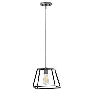 Fulton - 1 Light Small Pendant in Transitional-Industrial Style - 10 Inches Wide by 8.75 Inches High