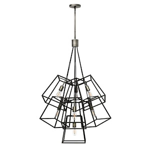 Fulton - 7 Light Multi-Tier Foyer in Transitional-Industrial Style - 27.75 Inches Wide by 46.25 Inches High